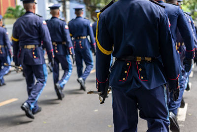 Military officers are seen during a tribute to brazilian independence day in the city of salvador