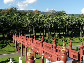 Panoramic shot of trees against sky