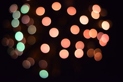 Defocused image of illuminated christmas lights