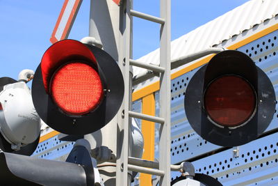 Close-up of road signs