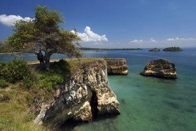 Scenic view of sea against sky