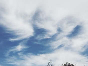 Low angle view of clouds in sky