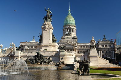 Fountain against national congress of argentina