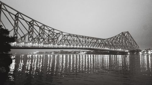 Bridge over river against clear sky