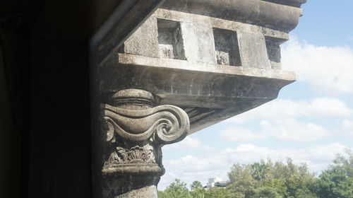 Low angle view of historical building against sky