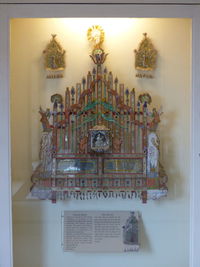 Digital composite image of illuminated building