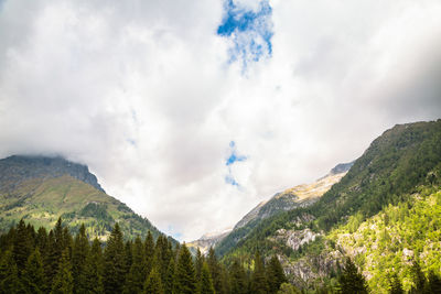 Panoramic view of mountains against sky