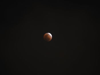 Low angle view of moon in sky