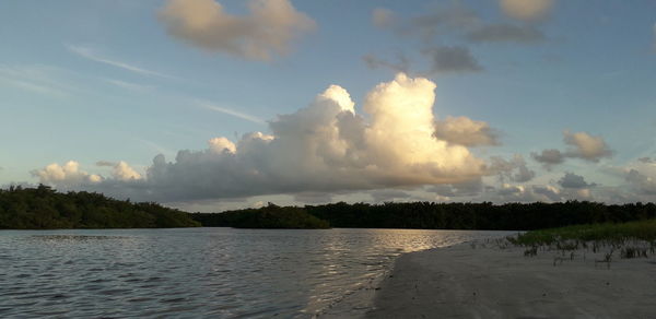 Panoramic view of beach against sky