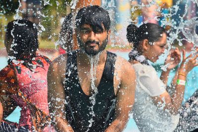 People enjoying in water