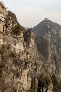 Scenic view of mountain against clear sky