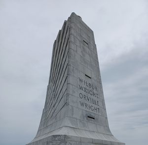 Low angle view of monument against sky