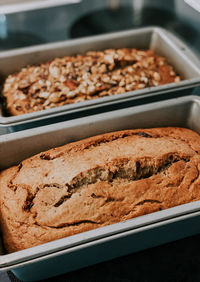 Close-up of banana bread