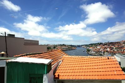 Panoramic view of buildings against sky