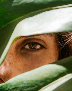 Close-up portrait of a woman