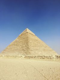 Pyramid against clear sky