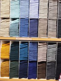 Full frame shot of multi colored pencils in store