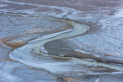 High angle view of river