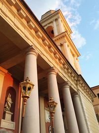 Low angle view of historical building against sky