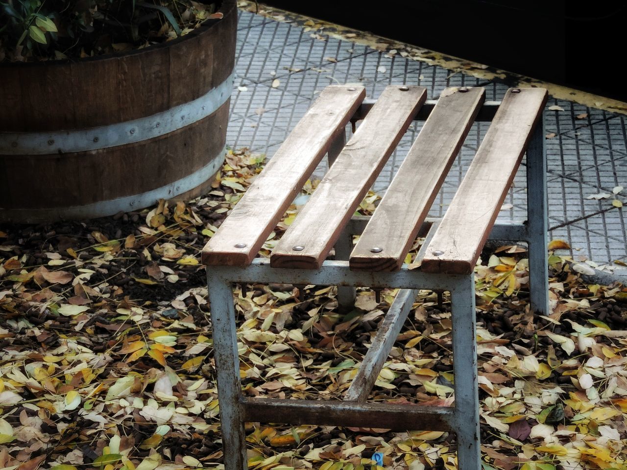 Barrel as a flowerpot