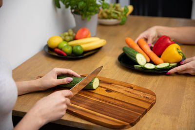 Close-up of food on table