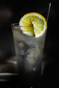 Close-up of drink in glass