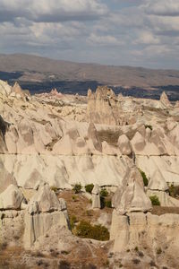 View of landscape against cloudy sky