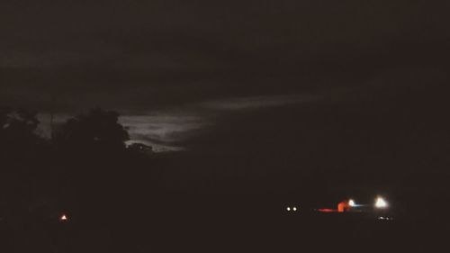 Low angle view of illuminated building