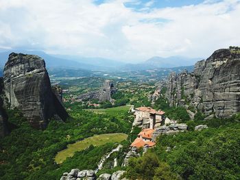 Scenic view of mountain against sky