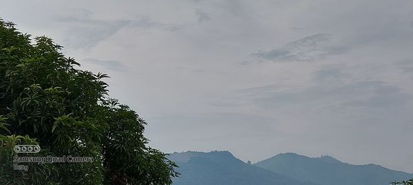Low angle view of mountains against sky