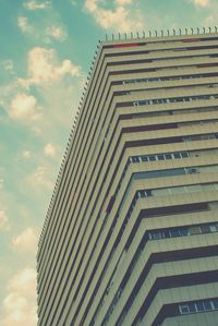 Low angle view of modern building against sky