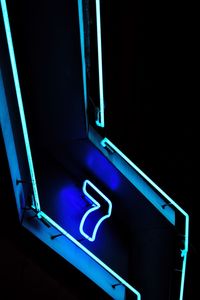 Low angle view of illuminated staircase