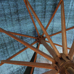 Low angle view of metallic structure