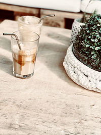Close-up of coffee on table