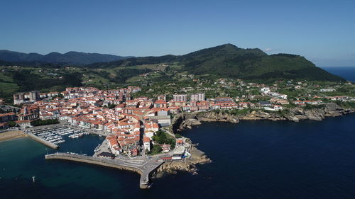 Aerial view of lekeitio 