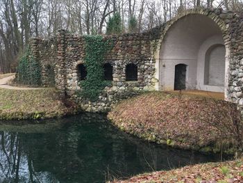 View of built structure with trees in background