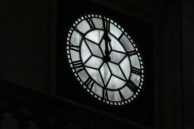 Low angle view of clock