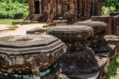 Old temple outside building