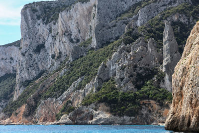 Scenic view of sea and mountains