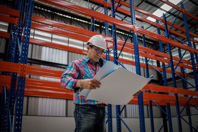 Man working on mobile phone