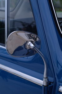 Full frame shot of blue vintage car