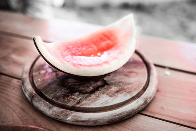 Close-up of fruit on table