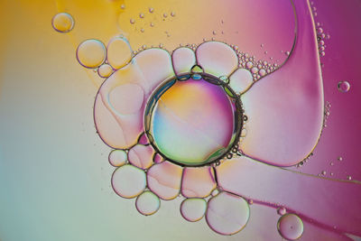 Close-up of bubbles over water