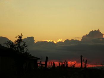 Scenic view of landscape at sunset