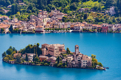 Buildings in city at waterfront