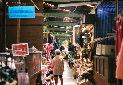 Interior of market