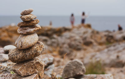 Close-up of rocks on beach