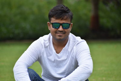 Portrait of smiling young man