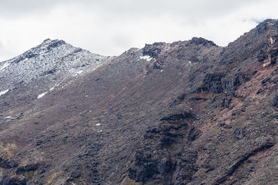 Low angle view of mountain against sky