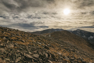 Evening sun over mount evans, colorado